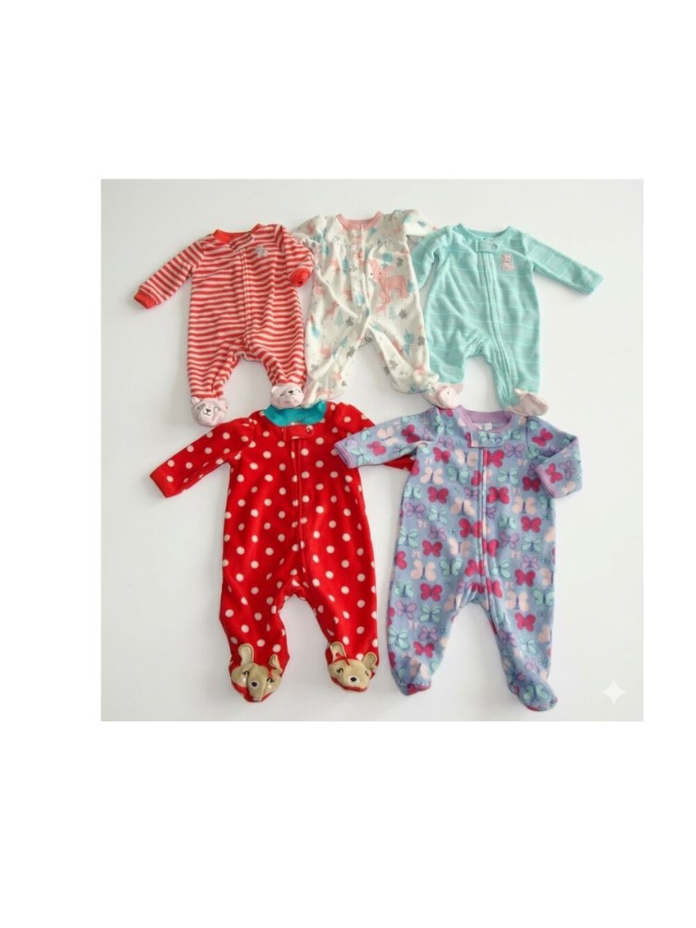Carter's, Small Wonders, Child of Mine Newborn size fleece sleepers